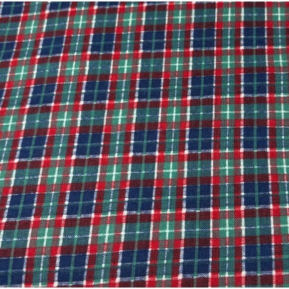 Plaid Flannel Fabric 1/2 yard x 44" Red Green Blue Tartan Sewing Material - Picture 7 of 9